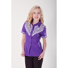 Embroidered blouse "Galychanka" violet